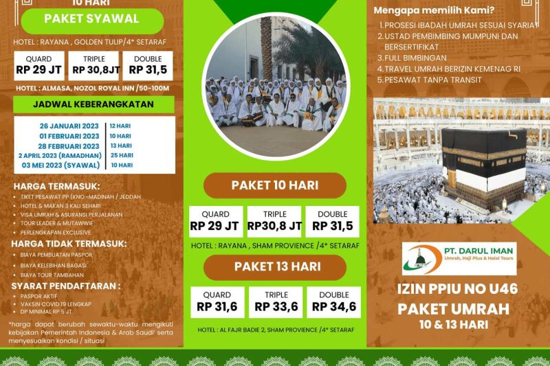 Paket Quard Syawal Umrah 10 Hari