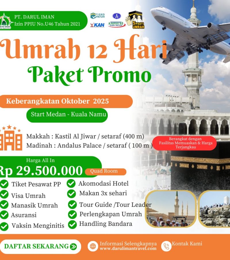 UMROH 12 Hari Paket Promo